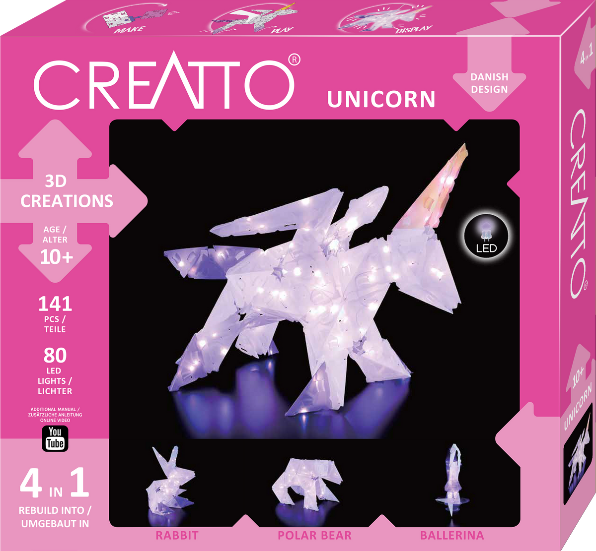 ROMPECABEZAS CON ILUMINACION 3D GRANDE, UNICORNIO