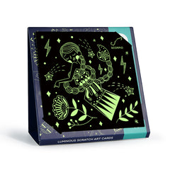 SCRATCH ART CARD, BRILLA EN LA OSCURIDAD, CONSTELACIONES