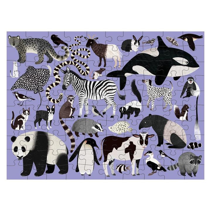 PUZZLE 100PCS DOBLE, MUNDO ANIMAL