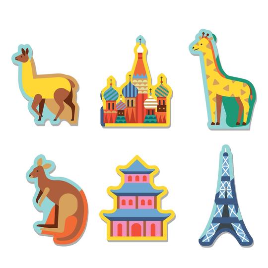 PUZZLE 78PCS, GEOGRAFIA MAPA DEL MUNDO