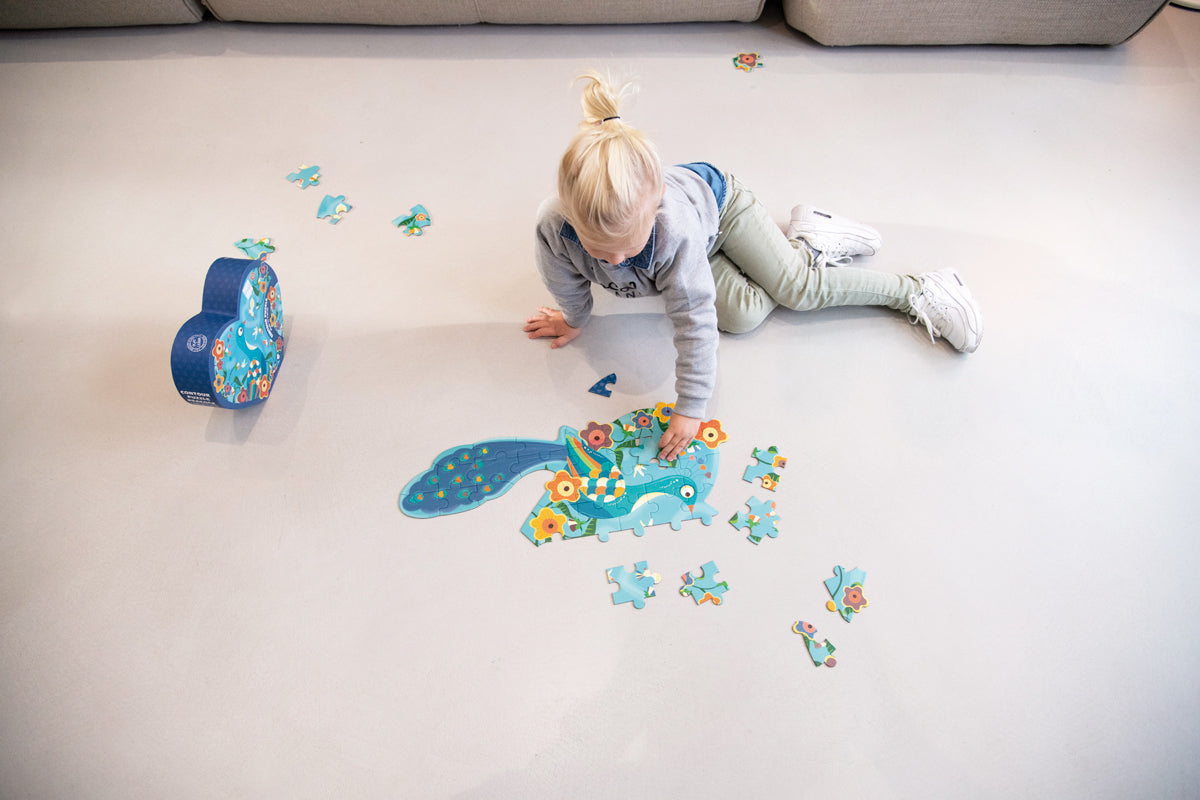 PUZZLE 40PCS CON FORMA, PAVO REAL