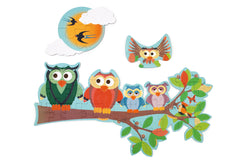 PUZZLE 39PCS DOBLE CON FORMA, BUHO