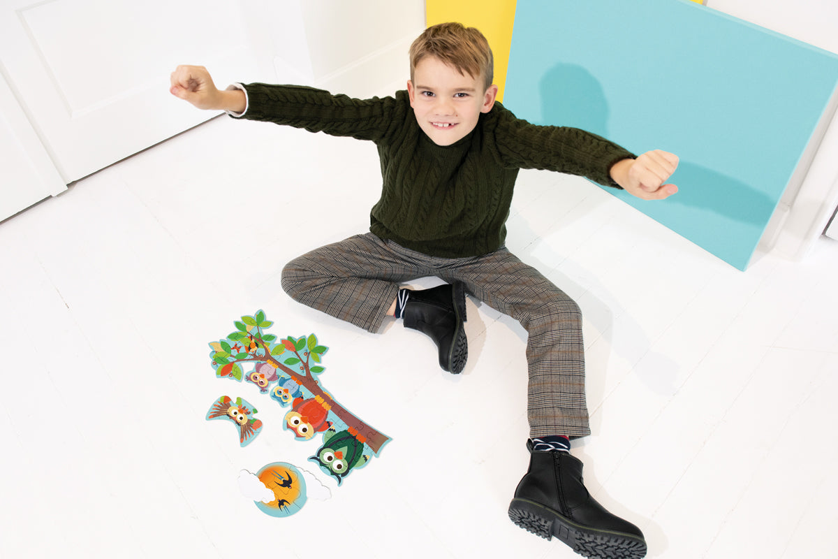 PUZZLE 39PCS DOBLE CON FORMA, BUHO