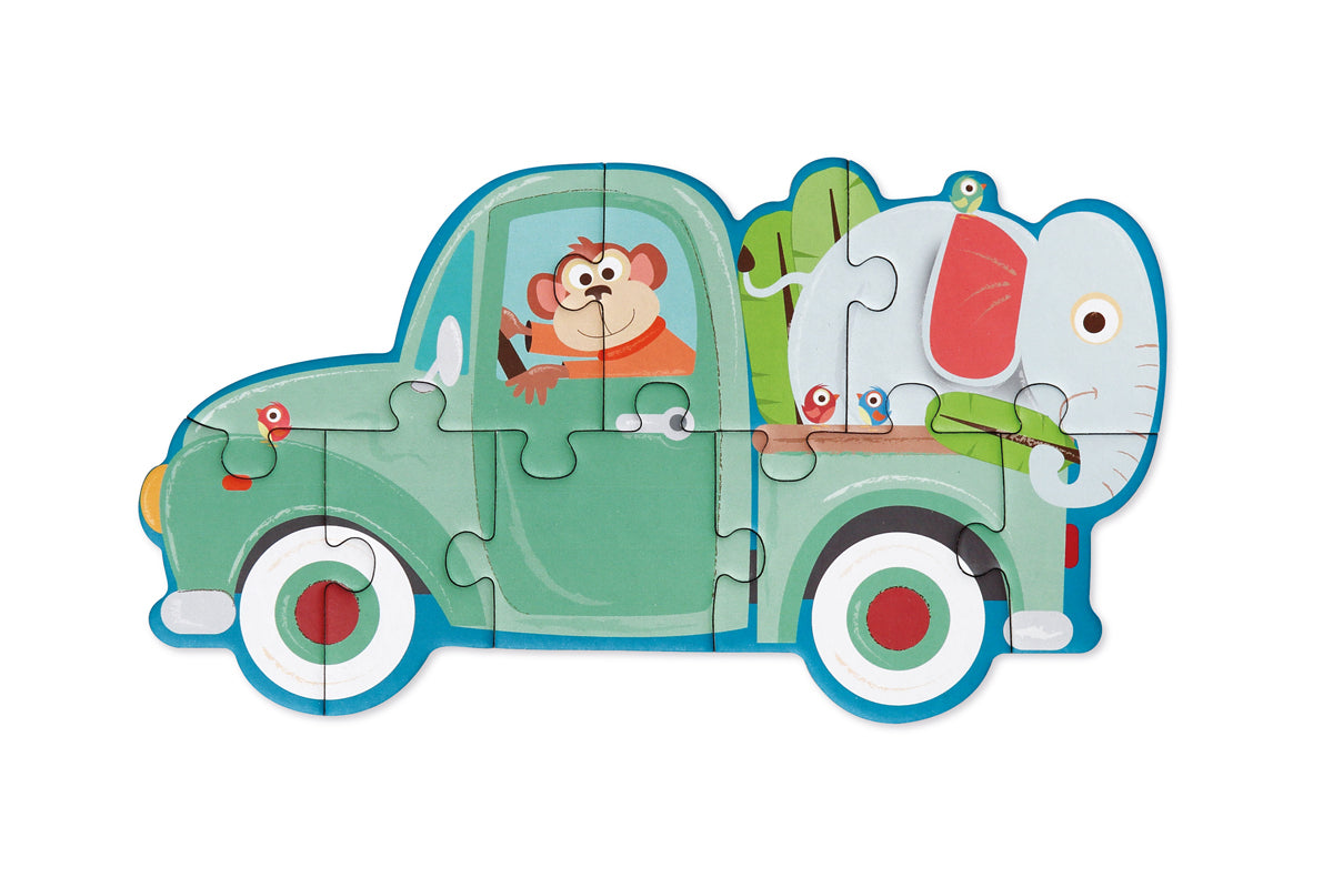 PUZZLE PROGRESIVO VEHICULOS, 5 PUZZLES