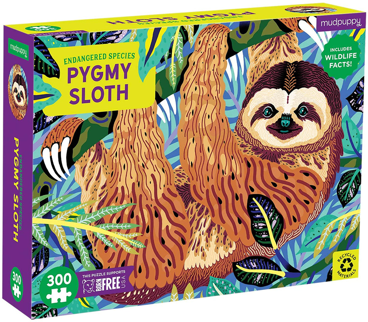 PUZZLE 300PCS, PEREZOSO PIGMEO, PELIGRO DE EXTINCIÓN