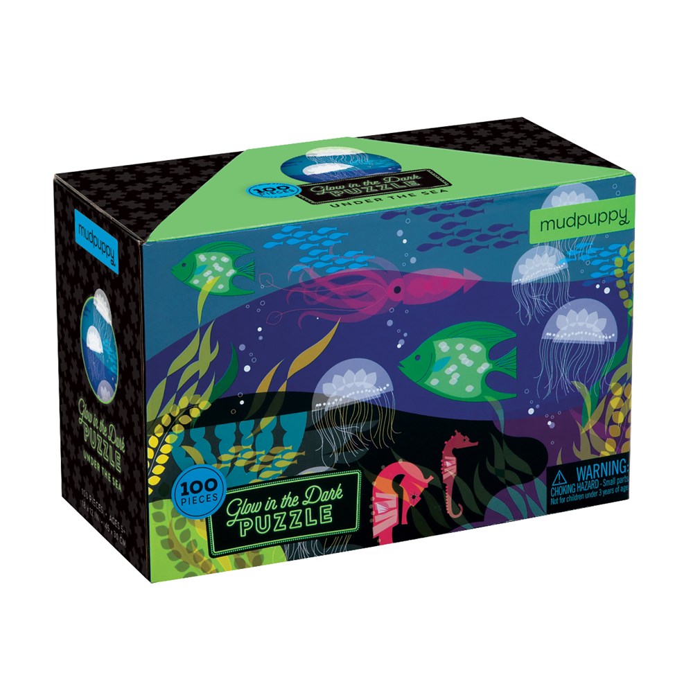 PUZZLE 100PCS QUE BRILLA EN LA OSCURIDAD, BAJO EL MAR