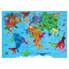 PUZZLE 80PCS, GEOGRAFIA DINOSAURIOS