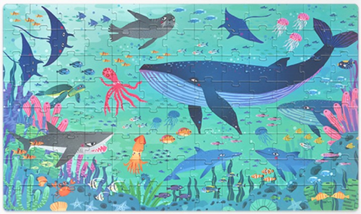 PUZZLE MALETA OCEANO 104PCS