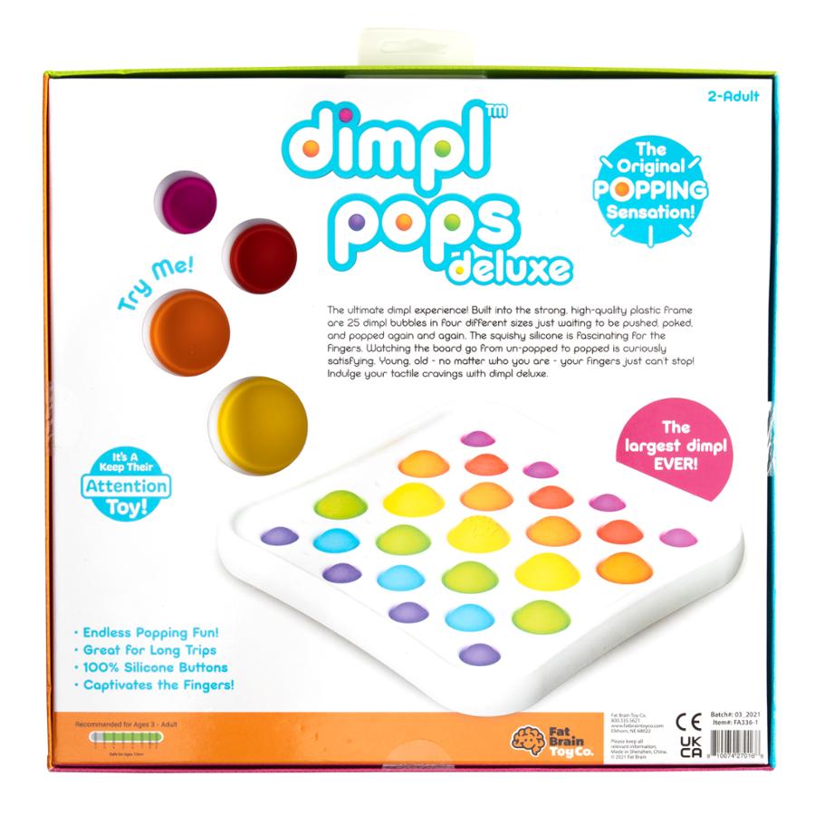 DIMPL POPS DELUXE, JUEGO SENSORIAL, IDEAL PARA MANOS INQUIETAS