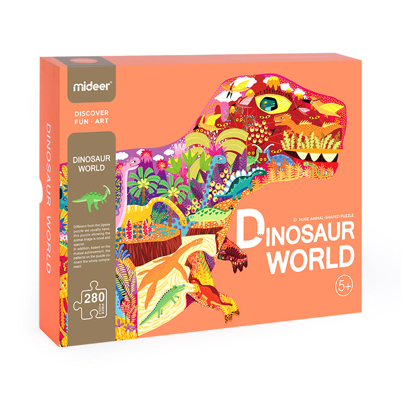 PUZZLE 280PCS CON FORMA, DINOSAURIOS