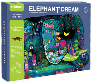 PUZZLE 280PCS CON FORMA, SUEÑO DE ELEFANTE