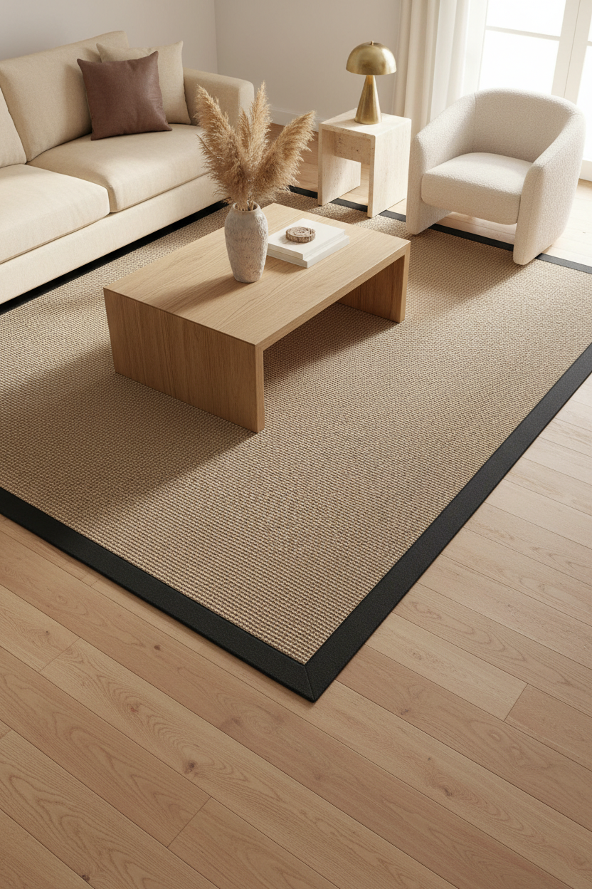 Alfombra sisal, Santos con borde 806