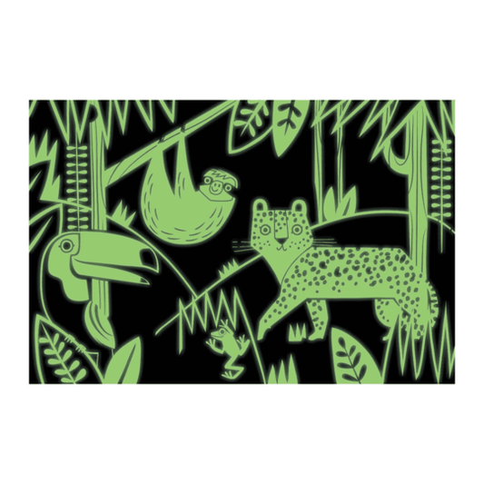 PUZZLE 100PCS QUE BRILLA EN LA OSCURIDAD, LA SELVA