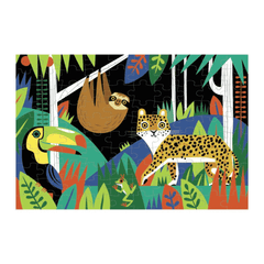 PUZZLE 100PCS QUE BRILLA EN LA OSCURIDAD, LA SELVA