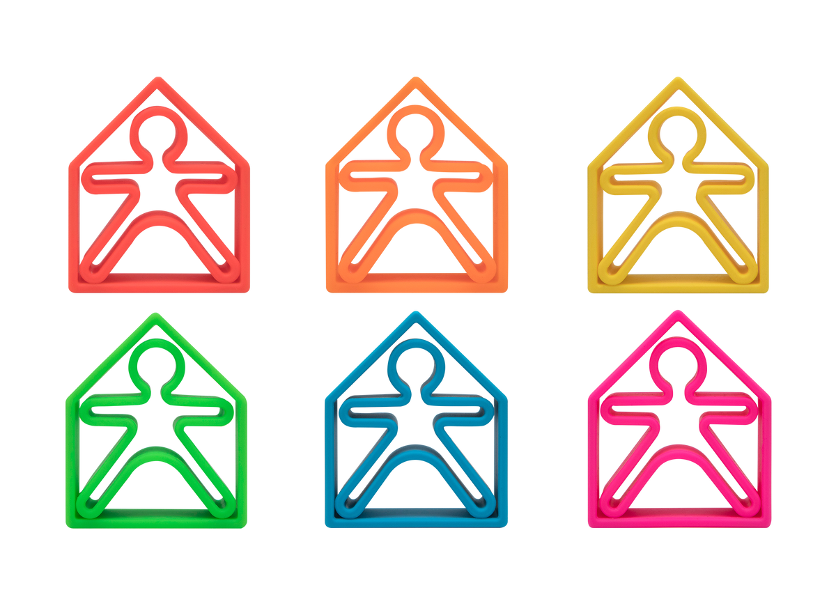 SET DE 6 PERSONAS Y 6 CASAS DE COLORES