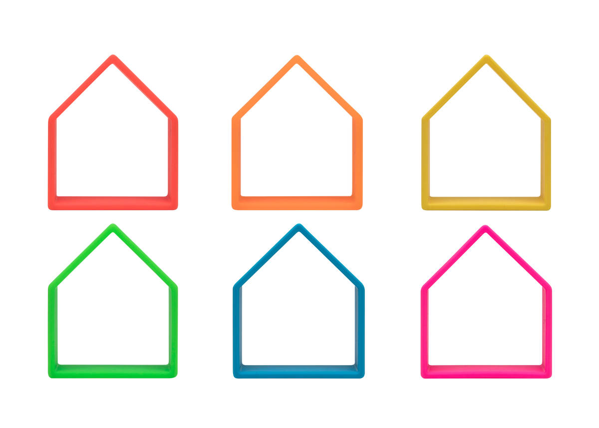 SET DE 6 PERSONAS Y 6 CASAS DE COLORES