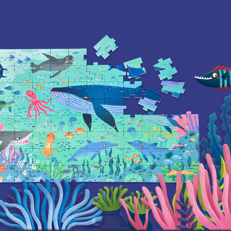 PUZZLE MALETA OCEANO 104PCS