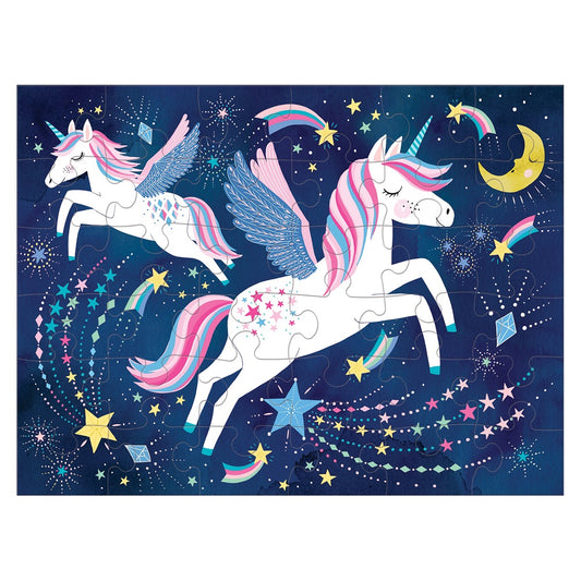 PUZZLE 36PCS EN BOLSO, UNICORNIOS MÁGICOS