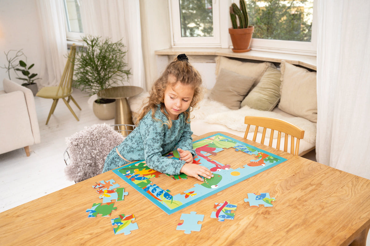 PUZZLE 40PCS, DINOSAURIOS