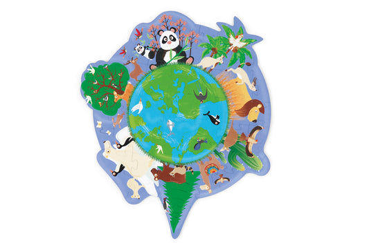PUZZLE 45PCS CON FORMA, MUNDO