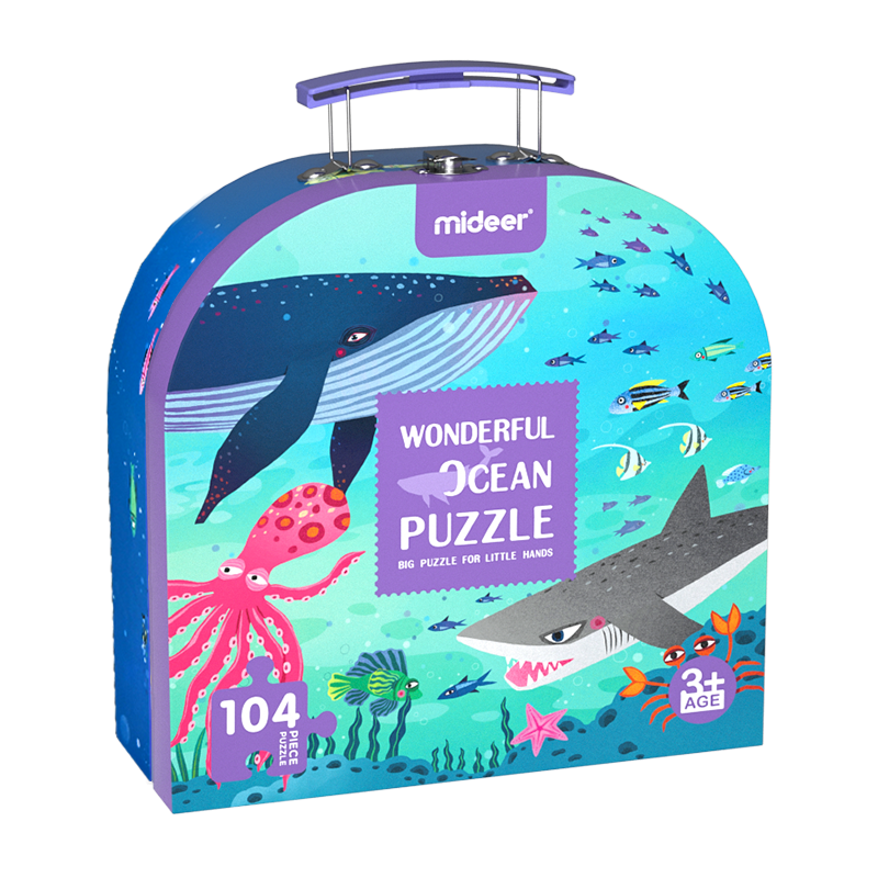 PUZZLE MALETA OCEANO 104PCS
