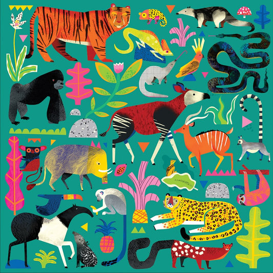 PUZZLE 500PCS, ANIMALES DE LA SELVA