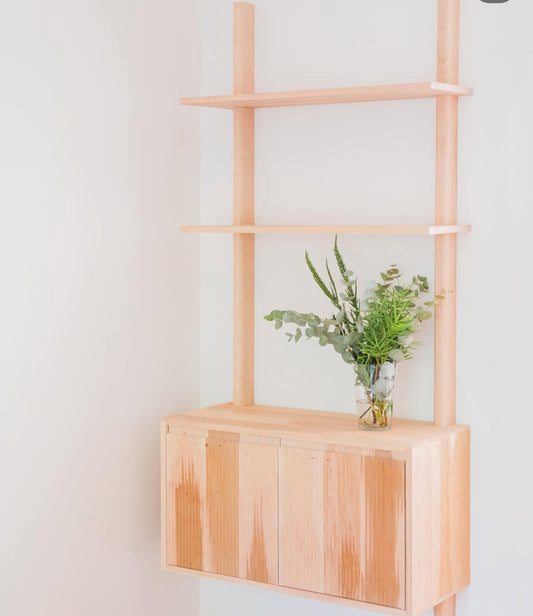 Mueble repisas y almacenaje inferior