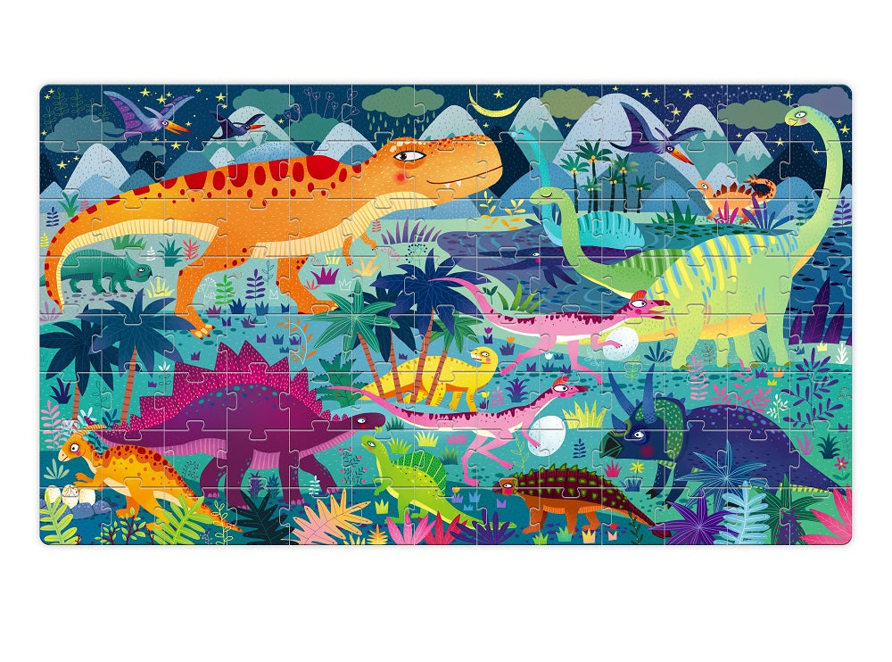 PUZZLE 104PCS MALETA, DINOSAURIOS