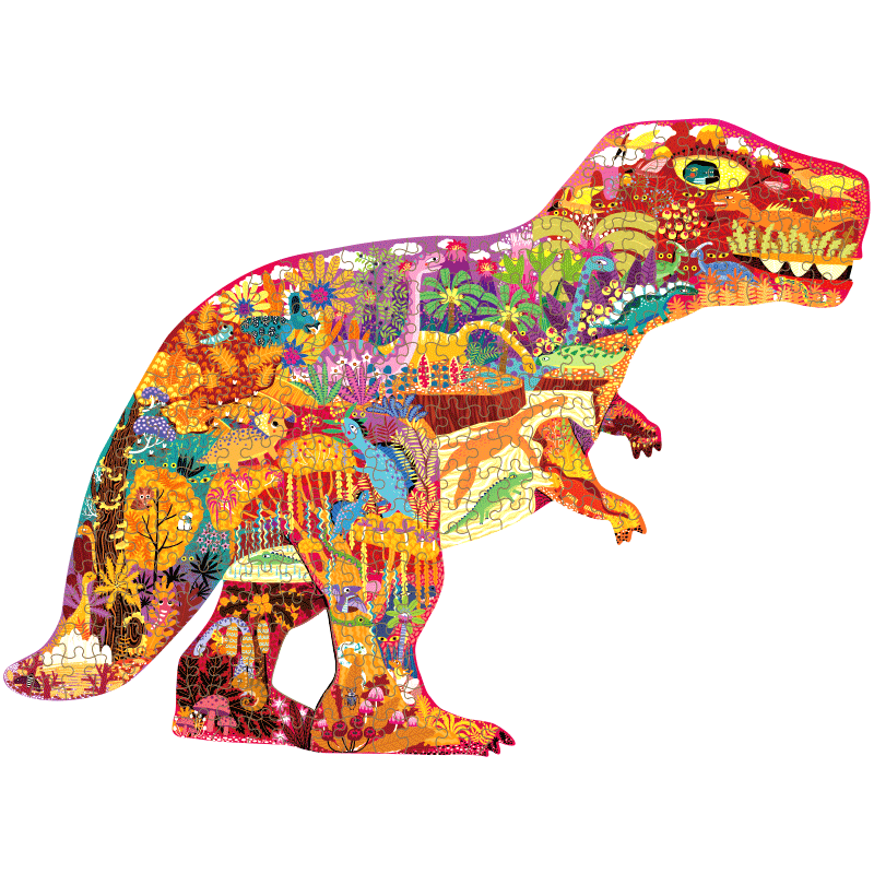 PUZZLE 280PCS CON FORMA, DINOSAURIOS