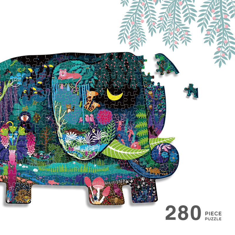 PUZZLE 280PCS CON FORMA, SUEÑO DE ELEFANTE