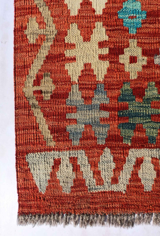 Alfombra Lana, Kelim Kashkuli 1.50 x 1.00 mts. 0349