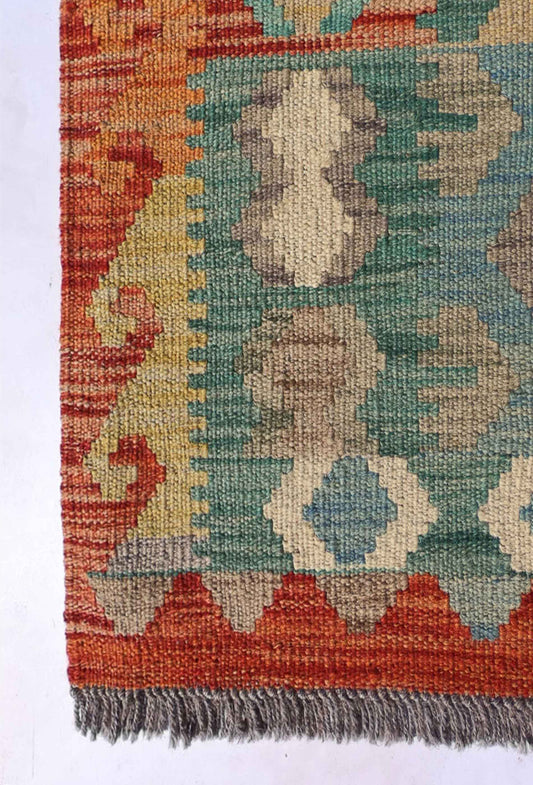 Alfombra Lana, Kelim Kashkuli 1.80 x 1.20 mts. 0128